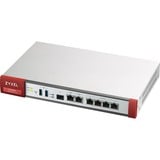 Zyxel ATP200 firewall (hardware) Desktop 2 Gbit/s grigio/Rosso, 2 Gbit/s, 0,5 Gbit/s, 40 Gbit/s, 10 transazioni/s, 450/450 Gbit/s, 45,38 BTU/h