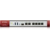 Zyxel ATP200 firewall (hardware) Desktop 2 Gbit/s grigio/Rosso, 2 Gbit/s, 0,5 Gbit/s, 40 Gbit/s, 10 transazioni/s, 450/450 Gbit/s, 45,38 BTU/h