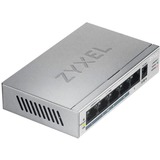 Zyxel GS1005HP Non gestito Gigabit Ethernet (10/100/1000) Supporto Power over Ethernet (PoE) Argento grigio, Non gestito, Gigabit Ethernet (10/100/1000), Full duplex, Supporto Power over Ethernet (PoE)