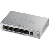 Zyxel GS1005HP Non gestito Gigabit Ethernet (10/100/1000) Supporto Power over Ethernet (PoE) Argento grigio, Non gestito, Gigabit Ethernet (10/100/1000), Full duplex, Supporto Power over Ethernet (PoE)