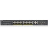 Zyxel GS1920-24HPV2 Gestito Gigabit Ethernet (10/100/1000) Supporto Power over Ethernet (PoE) Nero Nero, Gestito, Gigabit Ethernet (10/100/1000), Supporto Power over Ethernet (PoE), Montaggio rack
