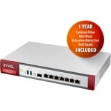 Zyxel USG Flex 500 firewall (hardware) 1U 2,3 Gbit/s 2,3 Gbit/s, 0,81 Gbit/s, 82,23 BTU/h, 41,5 dB, 529688 h, IPSEC, SSL/TLS
