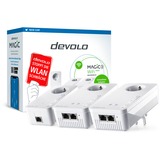 devolo MAGIC 2 WiFi next Multiroom Kit 2400 Mbit/s Collegamento ethernet LAN Wi-Fi Bianco 3 pz 2400 Mbit/s, IEEE 802.2x, IEEE 802.3ab, IEEE 802.3az, IEEE 802.3u, Gigabit Ethernet, 10,100,1000 Mbit/s, Wi-Fi 5 (802.11ac), 802.11a, 802.11b, 802.11g, Wi-Fi 4 (802.11n), Wi-Fi 5 (802.11ac)