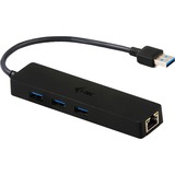 i-tec Advance U3GL3SLIM hub di interfaccia USB 3.2 Gen 1 (3.1 Gen 1) Type-A Nero, Hub USB USB 3.2 Gen 1 (3.1 Gen 1) Type-A, RJ-45, USB 3.2 Gen 1 (3.1 Gen 1) Type-A, Nero, 0,17 m, Gigabit Ethernet, IEEE 802.3,IEEE 802.3ab,IEEE 802.3az,IEEE 802.3u