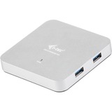 i-tec Metal U3HUBMETAL4 hub di interfaccia USB 3.2 Gen 1 (3.1 Gen 1) Type-A 5000 Mbit/s Argento, Hub USB USB 3.2 Gen 1 (3.1 Gen 1) Type-A, USB 3.2 Gen 1 (3.1 Gen 1) Type-A, 5000 Mbit/s, Argento, Metallo, 0,9 m