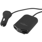 Ansmann 1000-0017 Caricabatterie per dispositivi mobili Nero Auto Nero, Auto, Accendisigari, 5 V, 9,6 A, 1,8 m, Nero