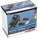 Ansmann ACS 48 AC Carica batterie, Caricabatterie Nero, Cortocircuito