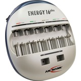 Ansmann Energy 16+ Carica batterie, Caricabatterie 9v, Stilo AA, Mini Stilo AAA, C, D