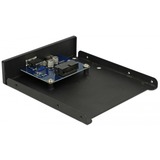 DeLOCK 63962 pannello drive bay 8,89 cm (3.5") condotto I/O Nero Nero, 8,89 cm (3.5"), condotto I/O, Nero, Metallo, 5 Gbit/s, 102 mm