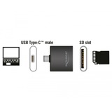 DeLOCK 91498 lettore di schede USB 3.2 Gen 1 (3.1 Gen 1) Type-C Nero MMC, MMC Mobile, MMC+, MMCmicro, MicroSD (TransFlash), MicroSDHC, MicroSDXC, MiniSD, MiniSDHC,..., Nero, 5000 Mbit/s, Alluminio, 2000 GB, USB 3.2 Gen 1 (3.1 Gen 1) Type-C