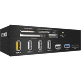 ICY BOX IB-867 lettore di schede USB 3.2 Gen 1 (3.1 Gen 1)/eSATA Interno Nero Nero, CF, EXD, Memory Stick (MS), MicroDrive, MicroSD (TransFlash), MMC, MS Micro (M2), MS PRO, MS PRO..., Nero, 5.25", 5000 Mbit/s, Metallo, Plastica, USB 3.2 Gen 1 (3.1 Gen 1)/eSATA