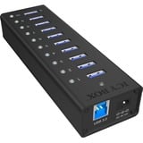 ICY BOX IB-AC6110 USB 3.2 Gen 1 (3.1 Gen 1) Type-B 5000 Mbit/s Nero, Hub USB Nero, USB 3.2 Gen 1 (3.1 Gen 1) Type-B, USB 3.2 Gen 1 (3.1 Gen 1) Type-A, 5000 Mbit/s, Nero, Alluminio, Cina