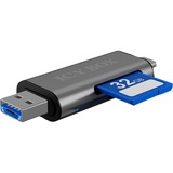 ICY BOX IB-CR200-C lettore di schede USB 2.0 Antracite antracite, MMC, MicroSD (TransFlash), MicroSDHC, MicroSDXC, SD, SDHC, SDXC, Antracite, 480 Mbit/s, Alluminio, Plastica, USB 2.0, USB