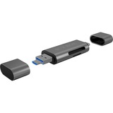 ICY BOX IB-CR200-C lettore di schede USB 2.0 Antracite antracite, MMC, MicroSD (TransFlash), MicroSDHC, MicroSDXC, SD, SDHC, SDXC, Antracite, 480 Mbit/s, Alluminio, Plastica, USB 2.0, USB