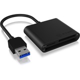 ICY BOX IB-CR301-U3 lettore di schede USB 3.2 Gen 1 (3.1 Gen 1) Nero Nero, CF, MicroSD (TransFlash), SD, SDHC, SDXC, Nero, 5000 Mbit/s, 2 GB, USB 3.2 Gen 1 (3.1 Gen 1), 55 mm