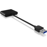 ICY BOX IB-CR301-U3 lettore di schede USB 3.2 Gen 1 (3.1 Gen 1) Nero Nero, CF, MicroSD (TransFlash), SD, SDHC, SDXC, Nero, 5000 Mbit/s, 2 GB, USB 3.2 Gen 1 (3.1 Gen 1), 55 mm