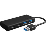 ICY BOX IB-HUB1426-U3 hub di interfaccia USB 3.2 Gen 1 (3.1 Gen 1) Type-A 5000 Mbit/s Nero Nero, USB 3.2 Gen 1 (3.1 Gen 1) Type-A, USB 3.2 Gen 1 (3.1 Gen 1) Type-A, USB 3.2 Gen 1 (3.1 Gen 1) Type-C, 5000 Mbit/s, Nero, Alluminio, Plastica, 0,1 m