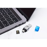 Kingston MobileLite Duo 3C lettore di schede USB 3.2 Gen 1 (3.1 Gen 1) Type-A/Type-C Blu, Argento argento