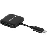 Transcend RDC3 lettore di schede USB 3.2 Gen 1 (3.1 Gen 1) Type-C Nero Nero, MicroSDHC, MicroSDXC, SDHC, SDXC, Nero, CE/FCC/BSMI/KC/RCM/EAC, USB 3.2 Gen 1 (3.1 Gen 1) Type-C, 0 - 70 °C, 40,8 mm