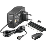 goobay NTS 1500 EuP MW 3R15GS adattatore e invertitore Nero Nero, 12 V, 1500 mAh, Nero