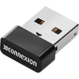 3DConnexion 3DX-700069 scheda di rete e adattatore RF Wireless, Ricevitore Nero, Cablato, USB, RF Wireless, Nero