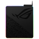 ASUS ROG Balteus Tappetino per mouse per gioco da computer Nero Nero, Nero, Monocromatico, Rosso/Verde/Blu, Barra appoggiaferro antiscivolo, Tappetino per mouse per gioco da computer