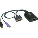 ATEN Adattatore KVM USB DVI Virtual Media con supporto Smart Card Nero, USB, USB, DVI-D, Nero, Porpora, RJ-45, 1 x RJ-45