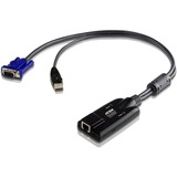 ATEN Adattatore KVM USB VGA Virtual Media Nero, USB, USB, VGA, Nero, Blu, Metallico, RJ-45, 1 x RJ-45