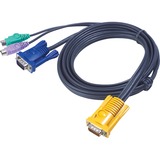 ATEN Cavo KVM PS/2 con SPHD 3 in 1 – 3 m 3 m, PS/2, PS/2, VGA, Nero, HDB-15 + 2 x PS/2