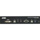 ATEN Extender KVM USB DVI Optical (1920 x 1200 a 20 km) Nero, Trasmettitore e ricevitore, Cablato, 20000 m, 1920 x 1200 Pixel, 1920 x 1200, Nero
