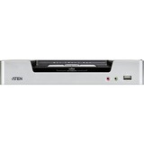 ATEN Switch KVMP™ schermo doppio/audio USB DVI Dual Link a 2 porte 2560 x 1600 Pixel, Collegamento ethernet LAN, Montaggio rack, 10,6 W, 1U, Nero, Argento