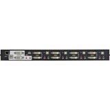 ATEN Switch KVMP™ schermo doppio/audio USB DVI Dual Link a 4 porte 2560 x 1600 Pixel, WQXGA, Montaggio rack, 12,19 W, 1U, Nero