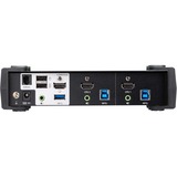 ATEN Switch USB 3.0 4K HDMI KVMP™ a 2 porte con Modalità mixer audio 4096 x 2160 Pixel, 4K Ultra HD, 1,78 W, Nero