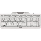 CHERRY KC 1000 SC tastiera Ufficio USB QWERTZ Tedesco Grigio bianco, Full-size (100%), Cablato, USB, QWERTZ, Grigio
