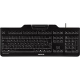 CHERRY KC 1000 SC tastiera Ufficio USB QWERTZ Tedesco Nero Nero, Full-size (100%), Cablato, USB, Interruttore a chiave a membrana, QWERTZ, Nero