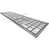 CHERRY KC 6000 SLIM FOR MAC tastiera USB QWERTY Inglese US Argento argento/Bianco, Full-size (100%), USB, QWERTY, Argento