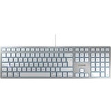 CHERRY KC 6000 SLIM FOR MAC tastiera USB QWERTZ Tedesco Argento argento/Bianco, Full-size (100%), USB, QWERTZ, Argento