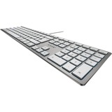 CHERRY KC 6000 SLIM FOR MAC tastiera Ufficio USB QWERTZ Tedesco Argento argento/Bianco, Full-size (100%), Cablato, USB, QWERTZ, Argento
