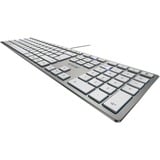 CHERRY KC 6000 SLIM tastiera Universale USB QWERTZ Tedesco Argento argento, Full-size (100%), Cablato, USB, QWERTZ, Argento