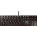 CHERRY KC 6000 Slim tastiera USB QWERTZ Tedesco Nero Nero, Full-size (100%), Cablato, USB, QWERTZ, Nero