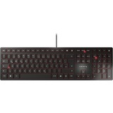CHERRY KC 6000 Slim tastiera Universale USB QWERTZ Tedesco Nero Nero, Full-size (100%), Cablato, USB, QWERTZ, Nero