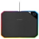 Cooler Master MP860 Tappetino per mouse per gioco da computer Nero, Gioco mouse pad Nero, Nero, Tinta unita, Alluminio, Tessuto, Plastica, Gomma, Alimentazione USB, Rosso/Verde/Blu, Tappetino per mouse per gioco da computer