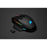 Corsair DARK CORE RGB PRO mouse Mano destra RF Wireless + Bluetooth + USB Type-A Ottico 18000 DPI, Mouse da gioco Nero, Mano destra, Ottico, RF Wireless + Bluetooth + USB Type-A, 18000 DPI, Nero