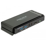 DeLOCK 11467 switch per keyboard-video-mouse (kvm) Nero, Switch KVM Nero, 4096 x 2160 Pixel, 4K Ultra HD, Nero