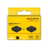 DeLOCK 64072 conmutador de vídeo HDMI Nero, HDMI, Nero, 60 Hz, 3840 x 2160, 3840 x 2160 Pixel, 530 mm