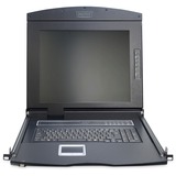 Digitus Console modulare con TFT da 17" (43,2 cm), 16 porta KVM e touchpad, tastiera tedesca 2 cm), 16 porta KVM e touchpad, tastiera tedesca, 43,2 cm (17"), 1280 x 1024 Pixel, 1000:1, TFT, 16,78 milioni di colori, VGA