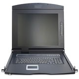 Digitus Console modulare con TFT da 17" (43,2 cm), 8 porta KVM e touchpad, tastiera tedesca, Switch KVM 2 cm), 8 porta KVM e touchpad, tastiera tedesca, 43,2 cm (17"), 1280 x 1024 Pixel, 1000:1, TFT, 16,78 milioni di colori, VGA