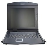 Digitus Console modulare con TFT da 17" (48,3 cm), 8 porte Cat.5 KVM e touchpad, tastiera tedesca, Switch KVM 3 cm), 8 porte Cat.5 KVM e touchpad, tastiera tedesca, 43,2 cm (17"), 1280 x 1024 Pixel, 1000:1, TFT, 16,78 milioni di colori, Cat 5