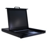 Inter-Tech KVM-1708 console a rack 43,2 cm (17") 1280 x 1024 Pixel Acciaio Nero, Switch KVM 43,2 cm (17"), 1280 x 1024 Pixel, 300 cd/m², 1000:1, USB, PS/2, USB, PS/2