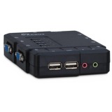 Inter-Tech KVM-CS-41UA switch per keyboard-video-mouse (kvm) Nero, Switch KVM 1920 x 1440 Pixel, Nero